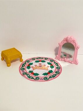 Little People Christmas Rug Mirror Gold Table Holiday Dollhouse Toy 4/$20 🛑